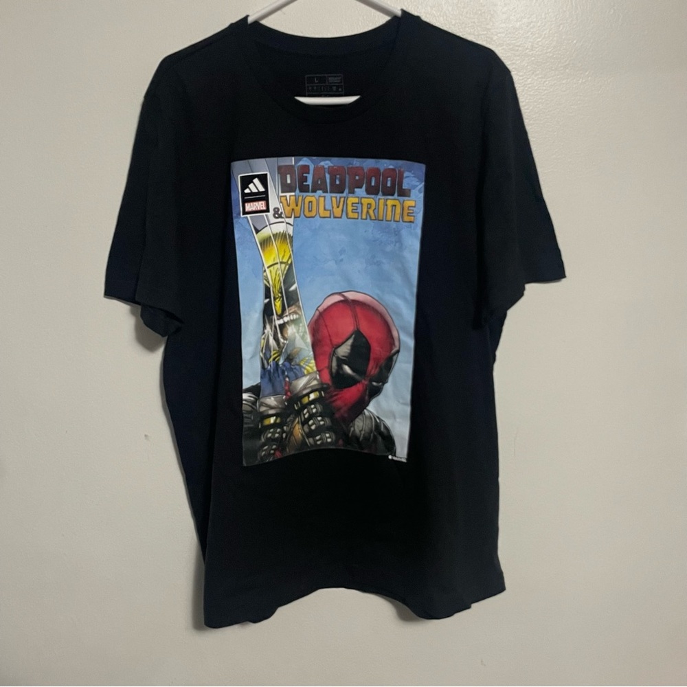 Adidas Deadpool & Wolverine Marvel Comics Graphic T-Shirt Size Large